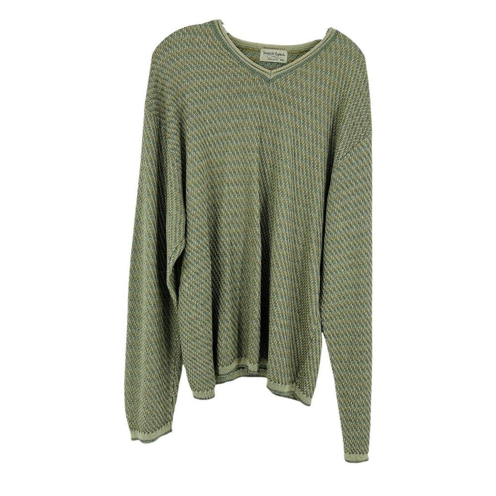 Tricots St Raphael V-neck Sweater Mens XXL Long-sleeve Pullover Cotton R…
